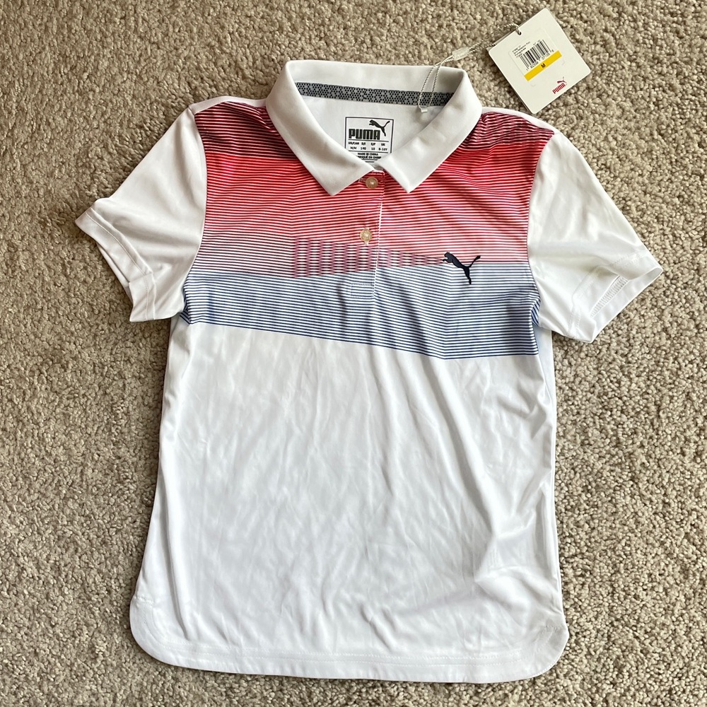 Puma Golf Girls Refraction Polo Shirt x Rickie Fowler Size Kids Medium & Large